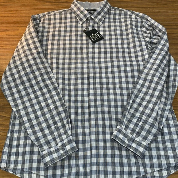 Joseph Abboud Shirt XL Slim Fit NWT Check  H 71 - Picture 5 of 11